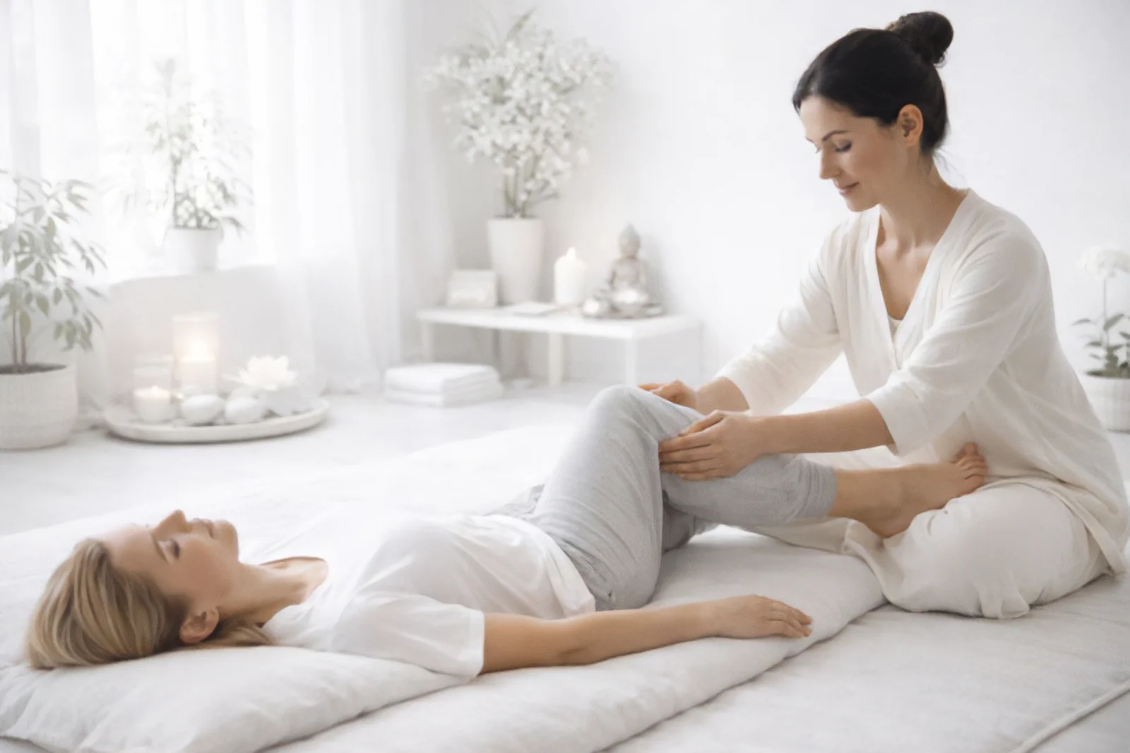 Trattamento shiatsu - manovra di sblocco e mobilizzazione